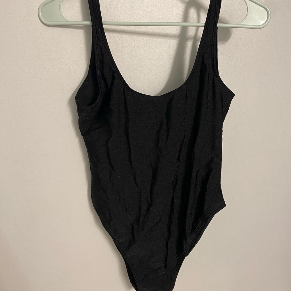 Black one piece swimsuit